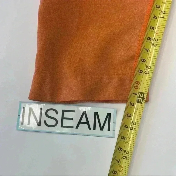 NVGTN Seamless Workout Gym Leggings Womens Medium Orange Athletic Yoga Running - Picture 10 of 11